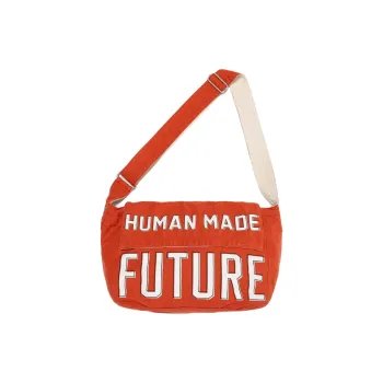 HUMAN MADE Cotton Messenger Bag, Crossbody Bag Small Size Unisex Red