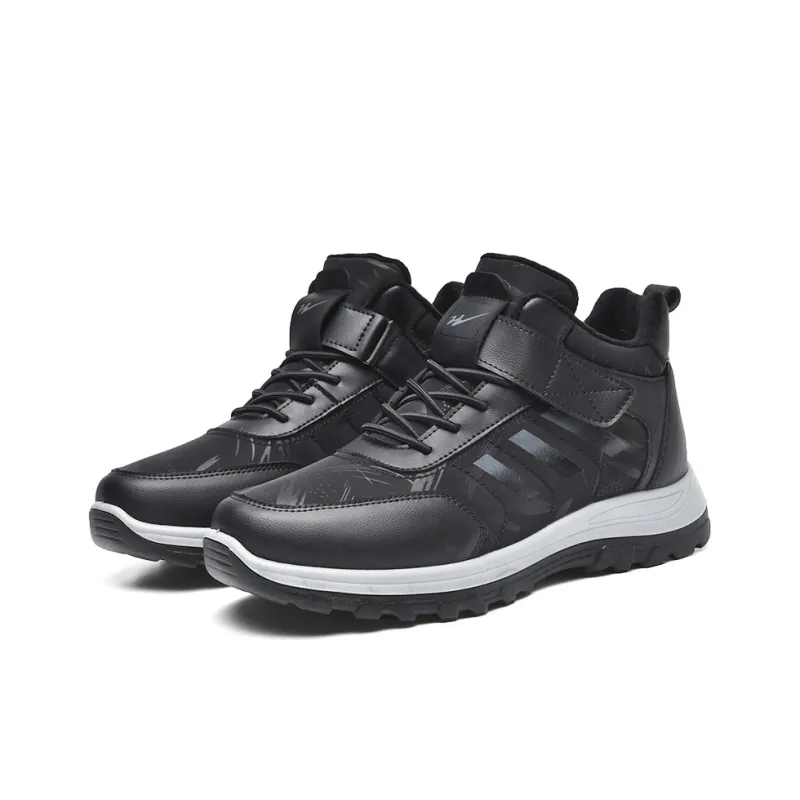 DOUBLE STAR 88 Cushioning, Slip Resistant, And Abrasion Resistant Mid Top Casual Running Shoes Men's Black-1