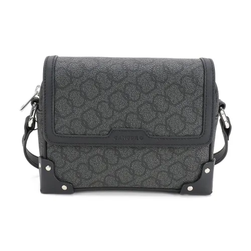 CANUDILO Artificial Leather Shoulder Bag Men's Black