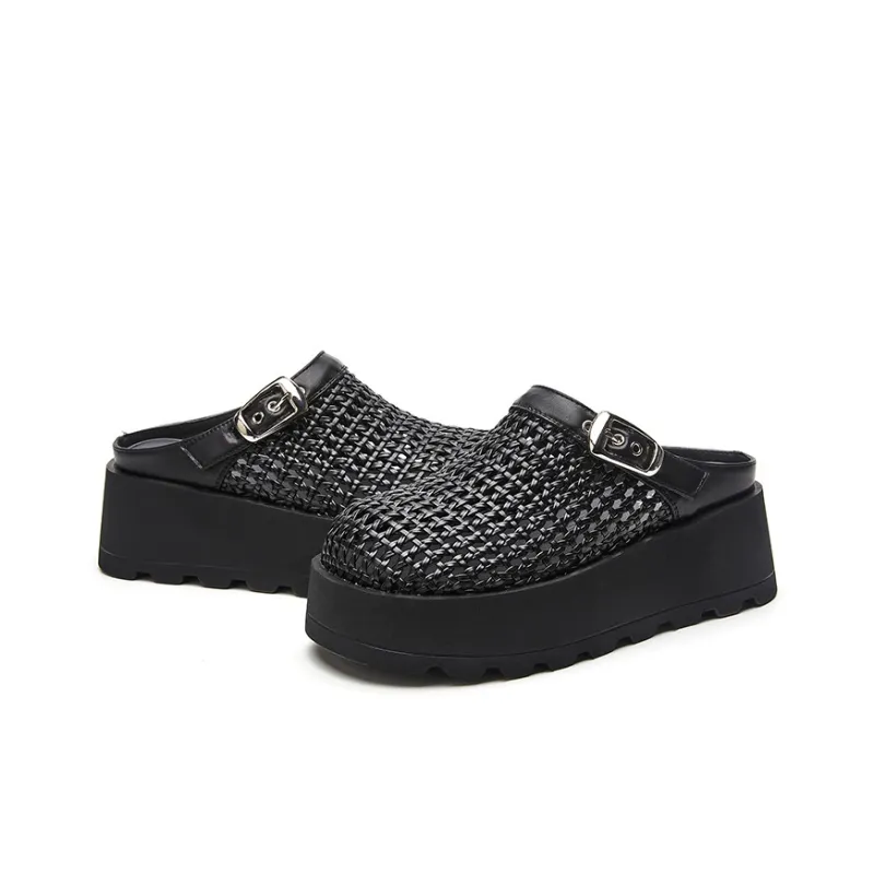 ST&SAT Cut Out Quiet Closed Toe Slippers Women's-7