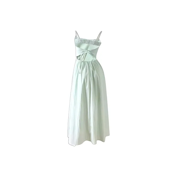XIAOJUCHUANLI Slip Dress Women's Mint Green-1