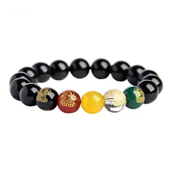 JIUHUASHAN Obsidian Bracelets Unisex