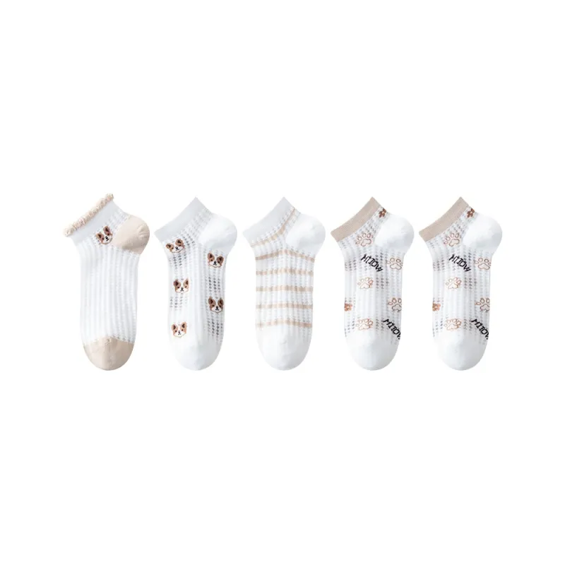 MIIOW Ankle Socks Women's 5 Pack-21
