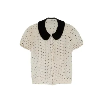 DOEN 1347 1351 100 MUL Shirt Women's Mother Of Pearl Dot