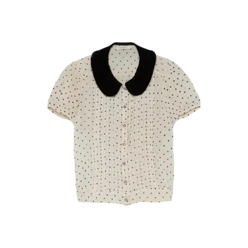 DOEN 1347 1351 100 MUL Shirt Women's Mother Of Pearl Dot-0