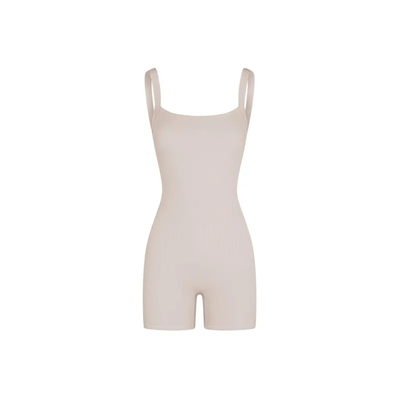 SKIMS SS24 COTTON RIB LOW BACK ONESIE Bodysuits Women's STONE/Stone Color-0