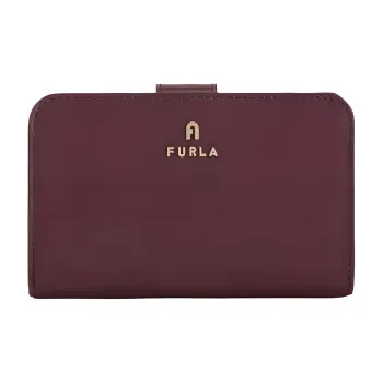 Furla Soft Calfskin Wallet Small Size Women's Purple Crystal