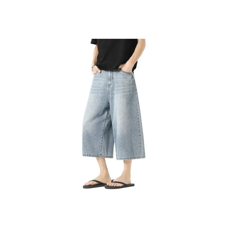 Warrior Cloud Sail Series Denim Shorts Unisex-19