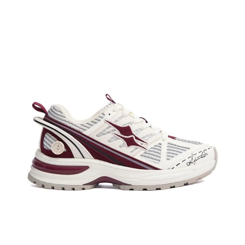 KILLWINNER Anti Slip Wear Resistant Low Top Casual City Commute Running Shoes Unisex White Red-1