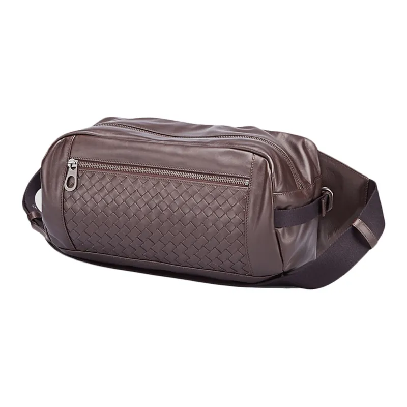 Bottega Veneta Cow Leather Fanny Pack Regular Men's Brown-1