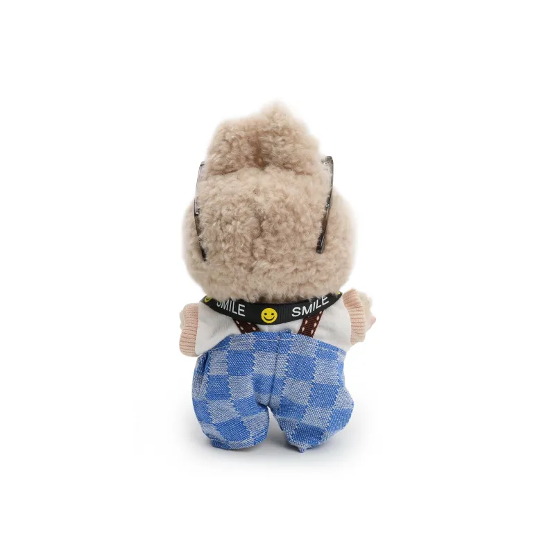 [Modified Doll] POP MART LABUBU THEMONSTERS Heartbeat Macaron Denim Photographer Hang Tag Box 15cm-2