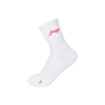 LiNing Mid Calf Socks Women's 1 Pack White Pink
