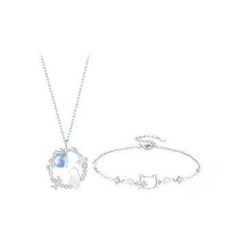 JOYDINNY Colored Glaze Jade Necklaces Women's