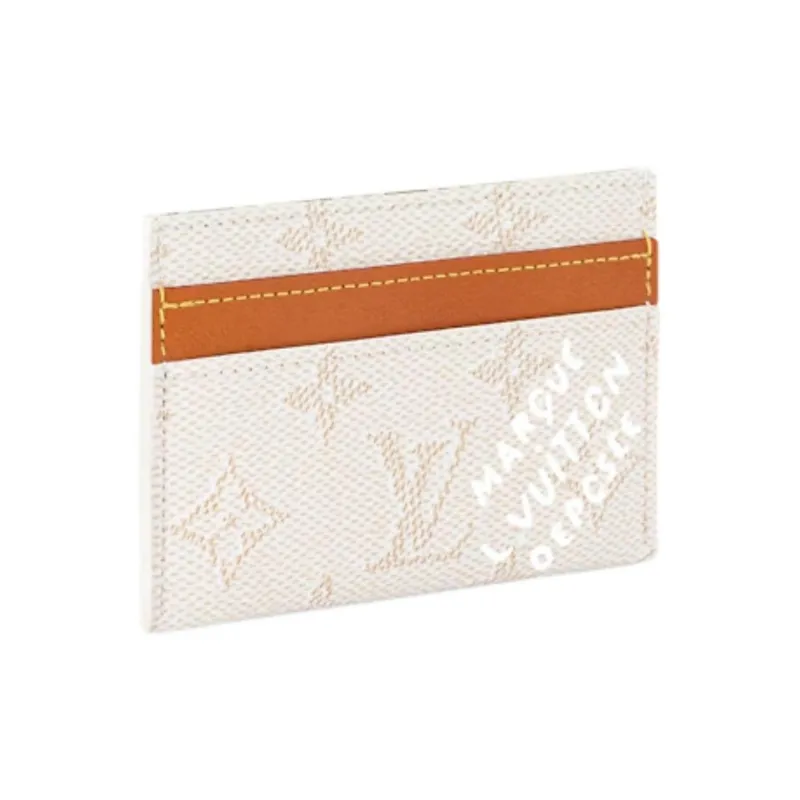 LOUIS VUITTON Monogram Heritage Coated Canvas Card Holder Card Holder Women's White-1