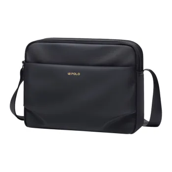 POLO Fabric Shoulder Bag, Crossbody Bag Men's Black/Gray