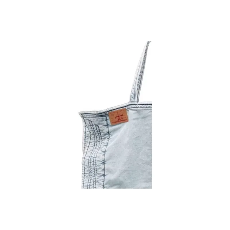 YProject Cotton Tote Bag, Shopping Bag, Shoulder Bag, Handbag Regular Women's White-3