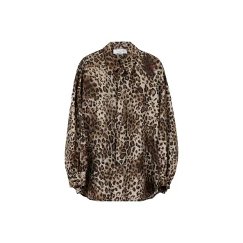 NancyCavally Shirt Women's Leopard Print