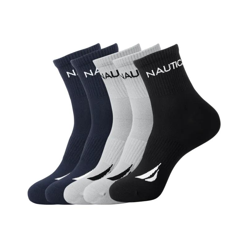 NAUTICA UNDERWEAR Mid Calf Socks Men's 5 Pack-9