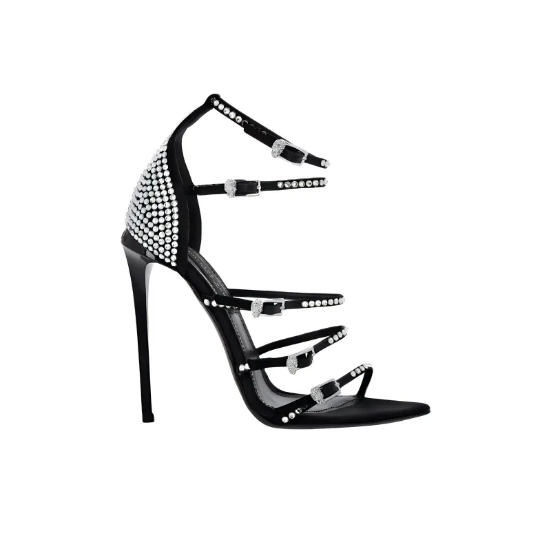 PHILIPP PLEIN Mignon Roman Sandals 12cm Women's Black-1