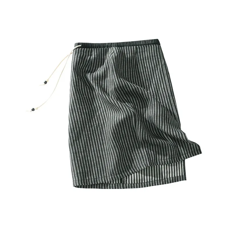 SINGLE MOMENT Casual Short Skirts Women's Black White Stripes-1