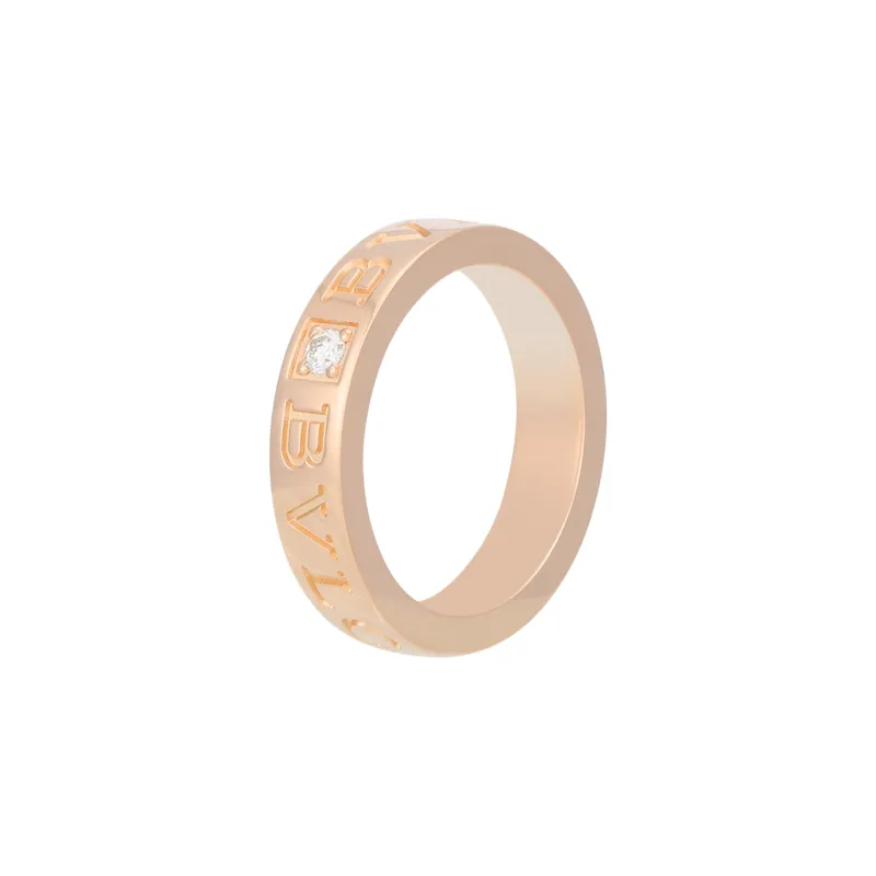 BVLGARI 2010s 18kt Rose Gold B.Zero1 Diamond Ring-0