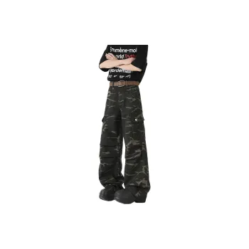 Menglaini Jeans Unisex Camouflage