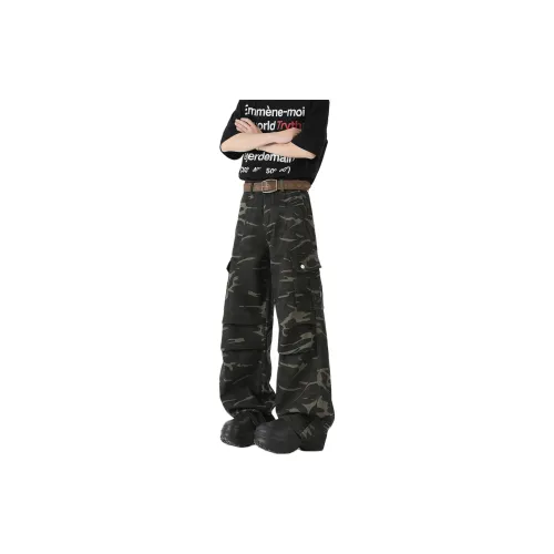 Menglaini Jeans Unisex Camouflage