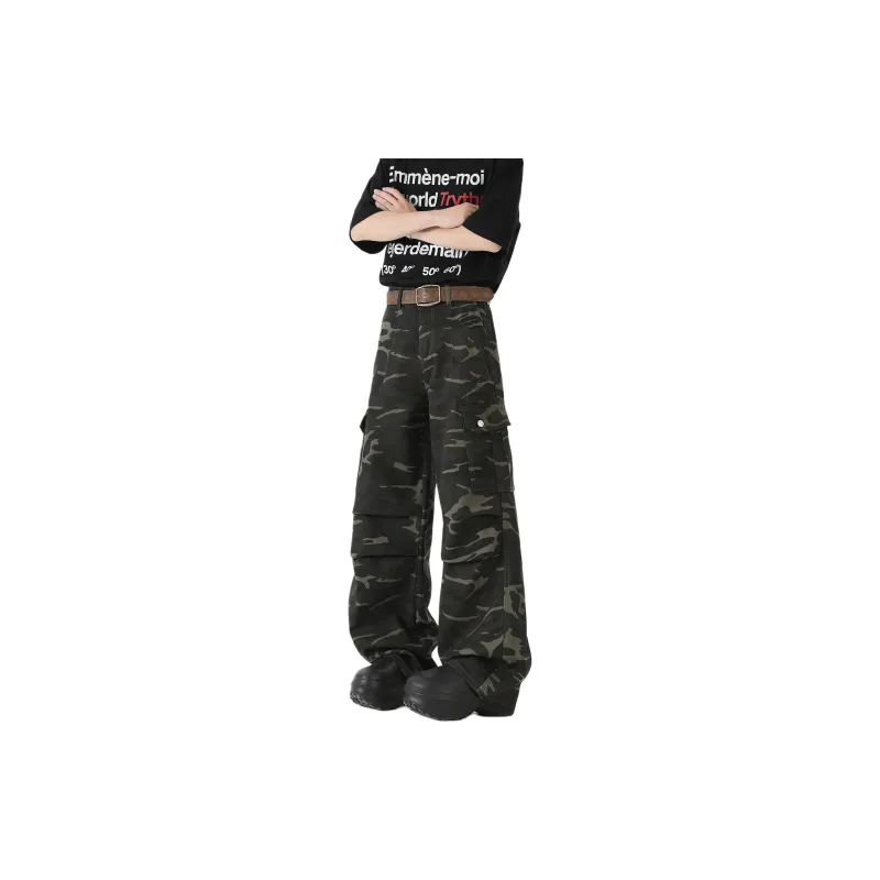 Menglaini Jeans Unisex Camouflage-0