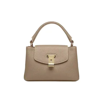 BALLY Grain Cow Leather Kelly Bag, Shoulder Bag, Crossbody Bag, Handbag Small Size Women's Light Umber