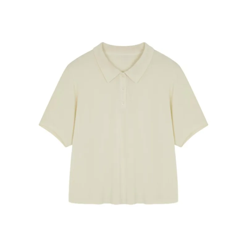 IHIMI Batwing Sleeve T Shirt Women's Yellow Cream-0
