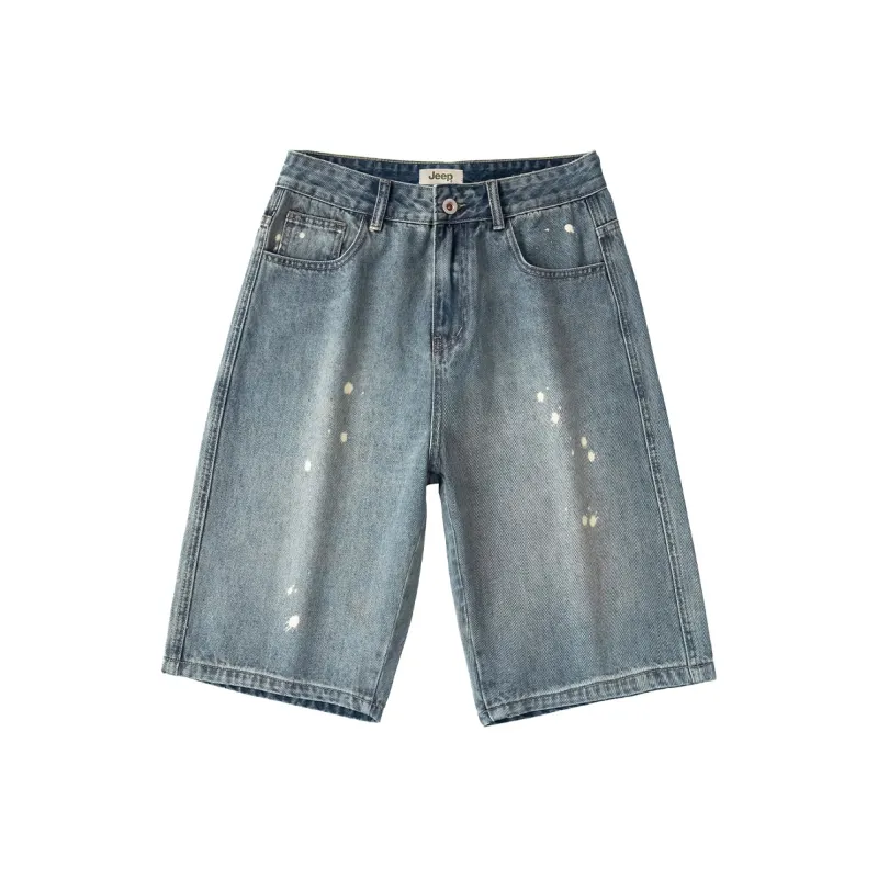 Jeep Denim Shorts Unisex P75DMWN271 Blue-0