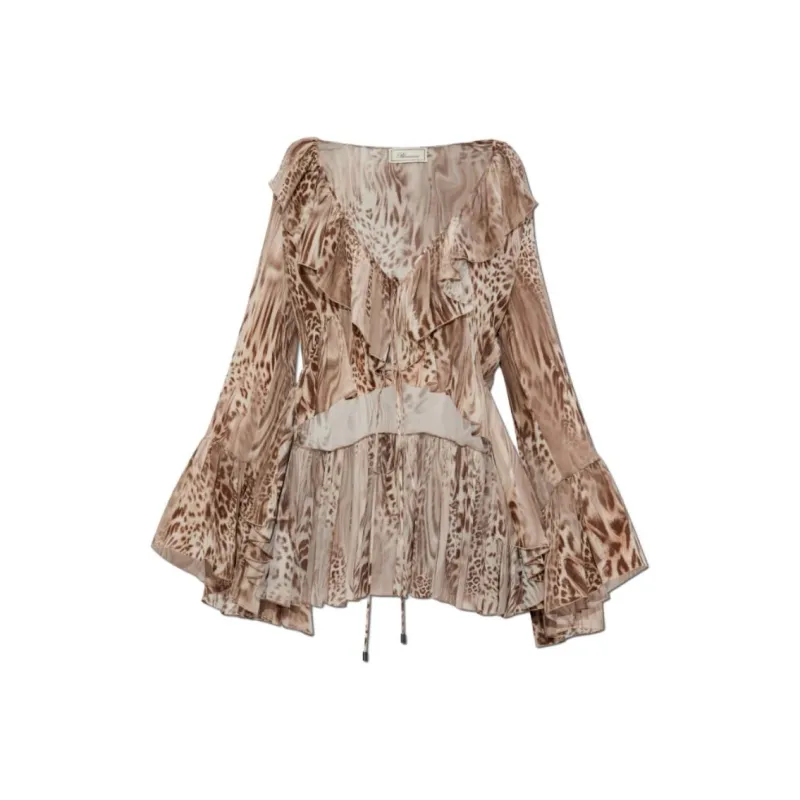 Blumarine Printed Chiffon Blouse-0