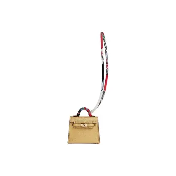 HERMES Kelly Twilly Chamkilight Goatskin Bag Accessory Women's Gold