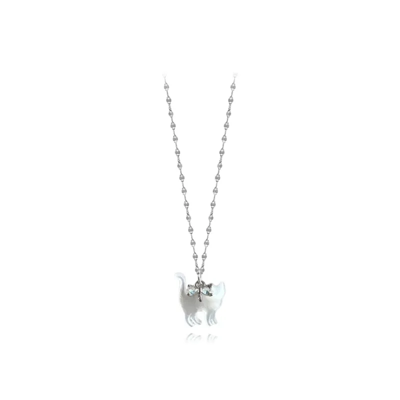 LuluCanaan Glass Cat Eye Necklaces Women's-3
