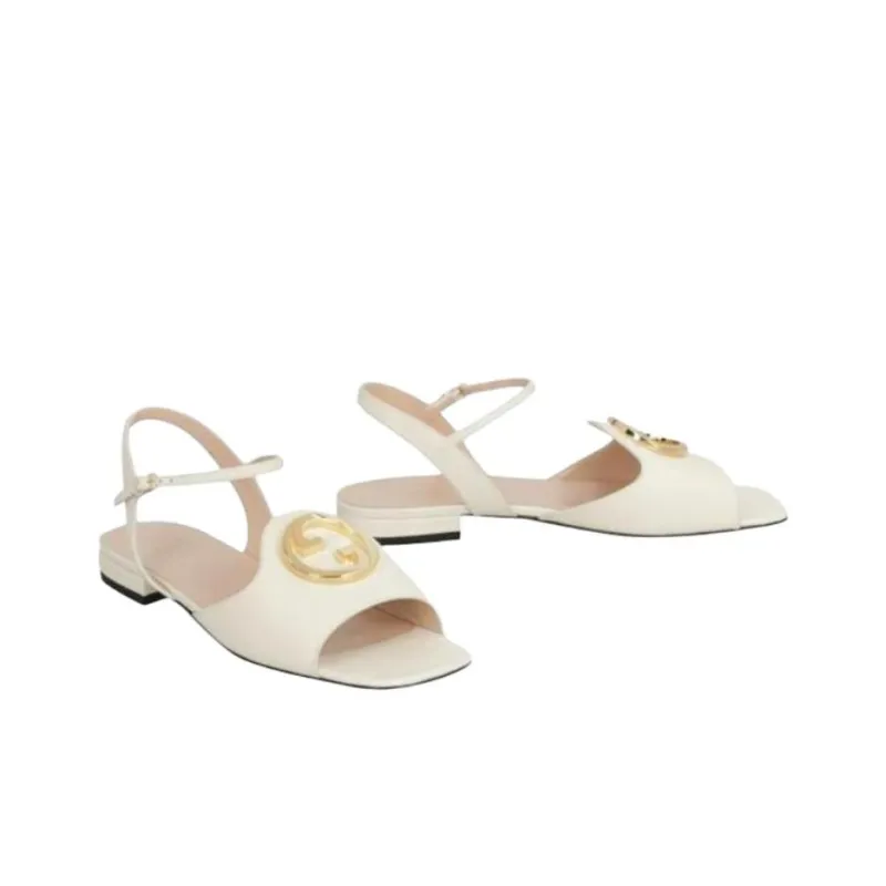 GUCCI Strap Sandals Women's White-2