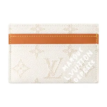 LOUIS VUITTON Monogram Heritage Coated Canvas Card Holder Card Holder Women's White