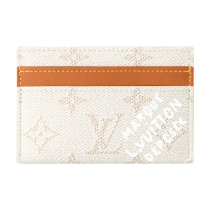LOUIS VUITTON Monogram Heritage Coated Canvas Card Holder Card Holder Women's White-0