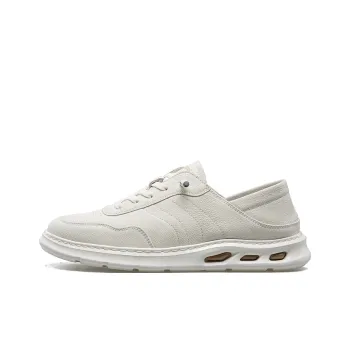 KANGNAI Abrasion Resistant Waterproof Lightweight Low Top Casual Shoes Men's Ecru