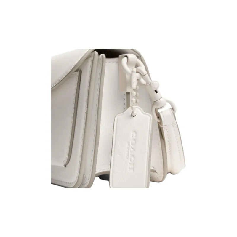 COACH Tabby Cow Leather Crossbody One Shoulder Handbag Trumpets Women's Chalk White-4