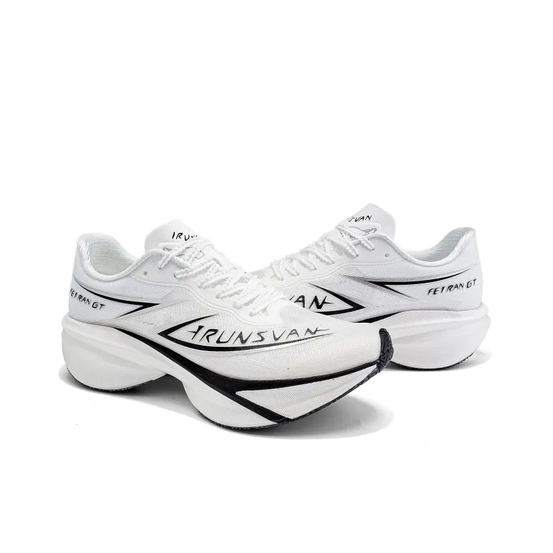 IRUNSVAN Low Top Running Shoes Unisex Black Horse White Running-3