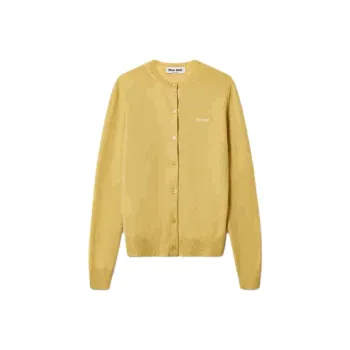 MIU MIU Cashmere Sweater Women's Yellow Jade Color