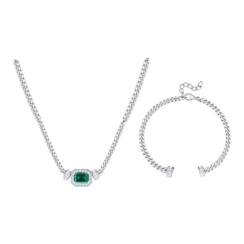 KOYOOME Cultivated Emerald Xiaobang Chain Unisex