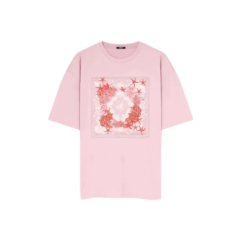 VERSACE Barocco Sea Logo-Printed Crewneck T-Shirt-0