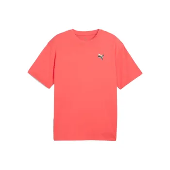 PUMA T Shirt Unisex Peach Frost