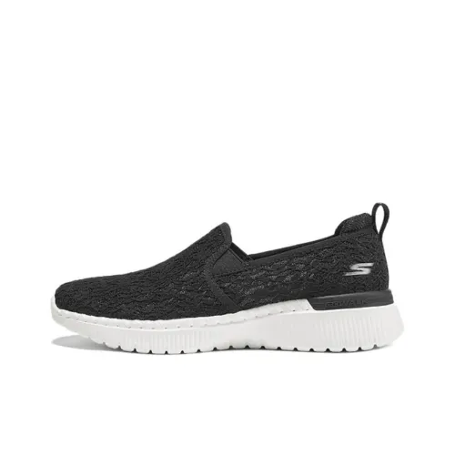 Skechers Go Walk Brown Anti Slip Wear Resistant Low Top Casual Shoes Women's Black