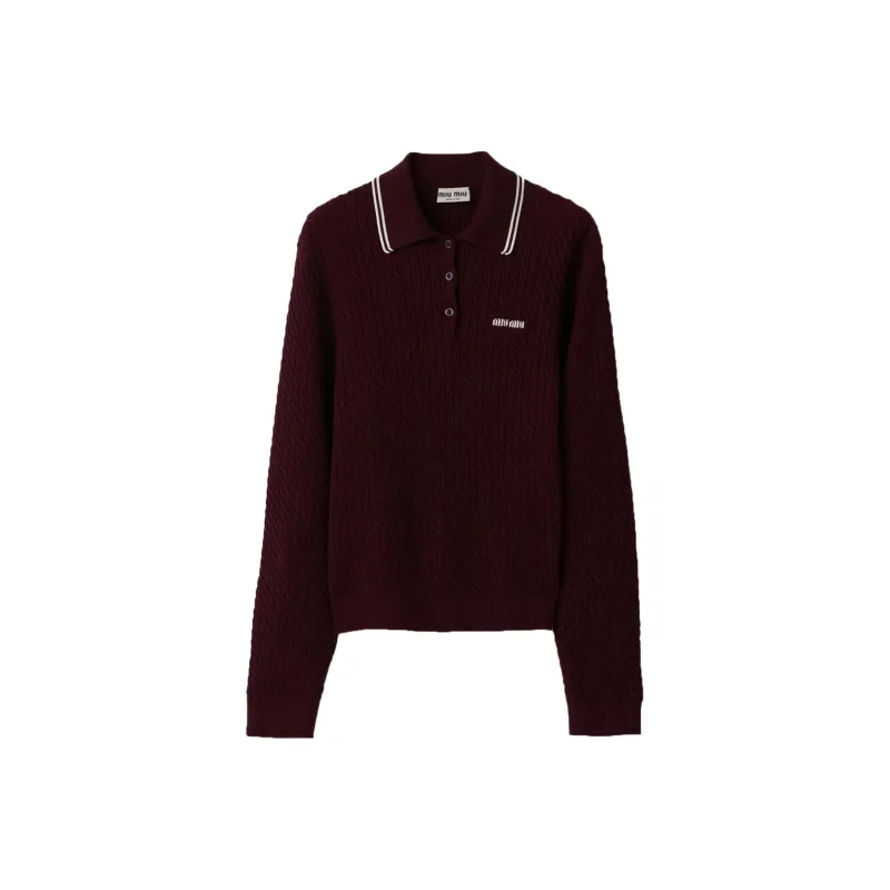 MIU MIU Polo Shirt Women's Burgundy-0