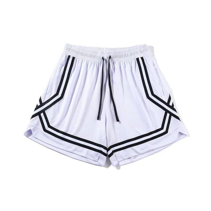WHELVE Casual Shorts Unisex White-1