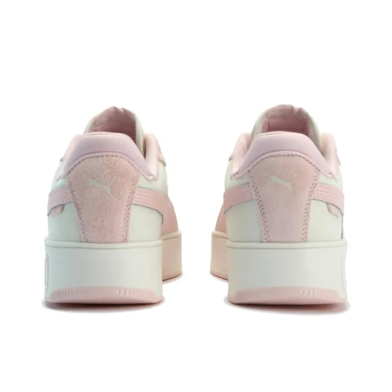 PUMA Carina Street Anti Slip Wear Resistant Low Top Skateboard Shoes Women's White Pink-3