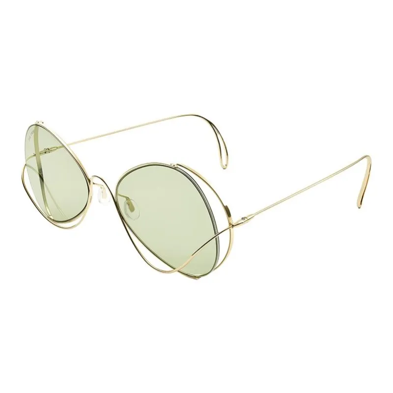 THE OWNER Titanium Irregular Shape Sunglasses Unisex-0