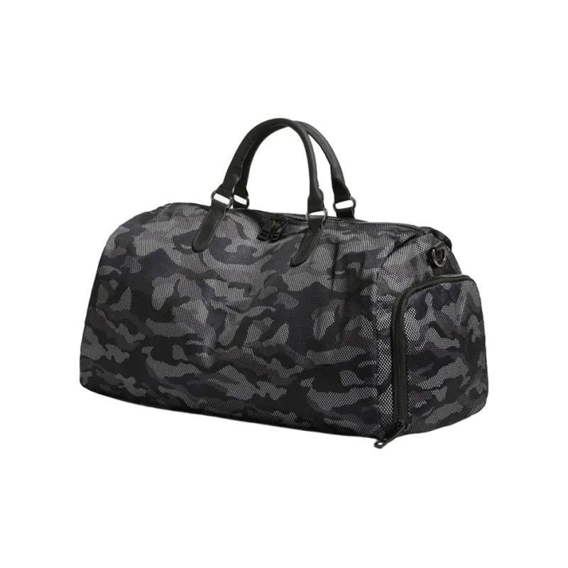 DOSRFINI PVC Gym Bag Medium Size Unisex Black-1